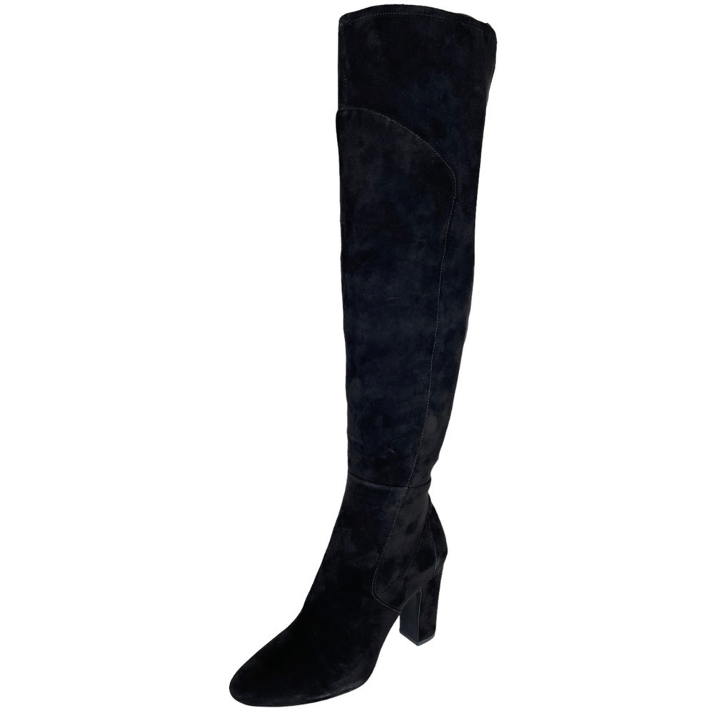 DKNY Sloane Black Suede Leather OTK Womens Boots Size 9.5M - Picture 1 of 11